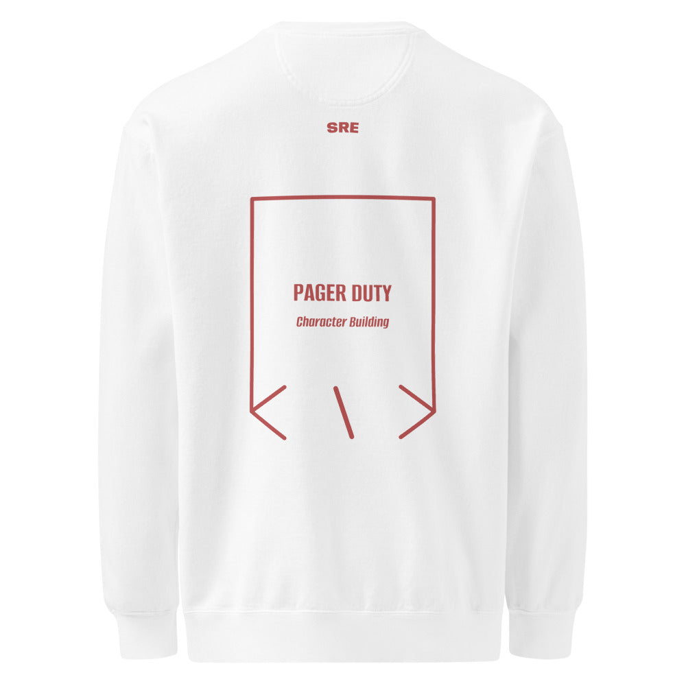 Pager Duty — White Crimson back mockup