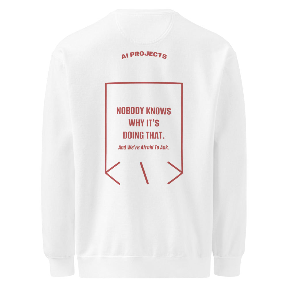 Nobody Knows Why It's Doing That. — White Crimson back mockup