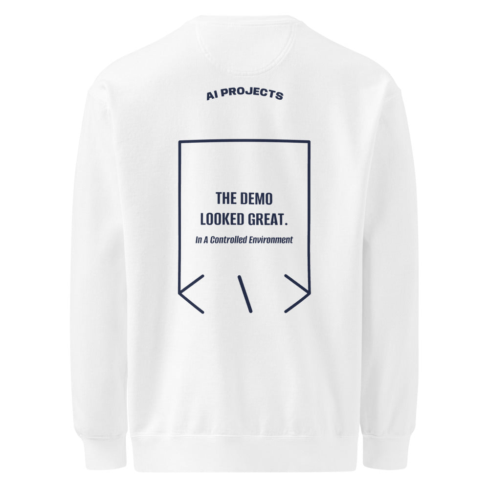 The Demo Looked Great. — White True Navy back mockup