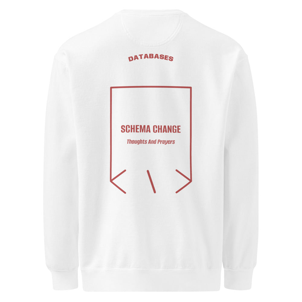 Schema Change — White Crimson back mockup
