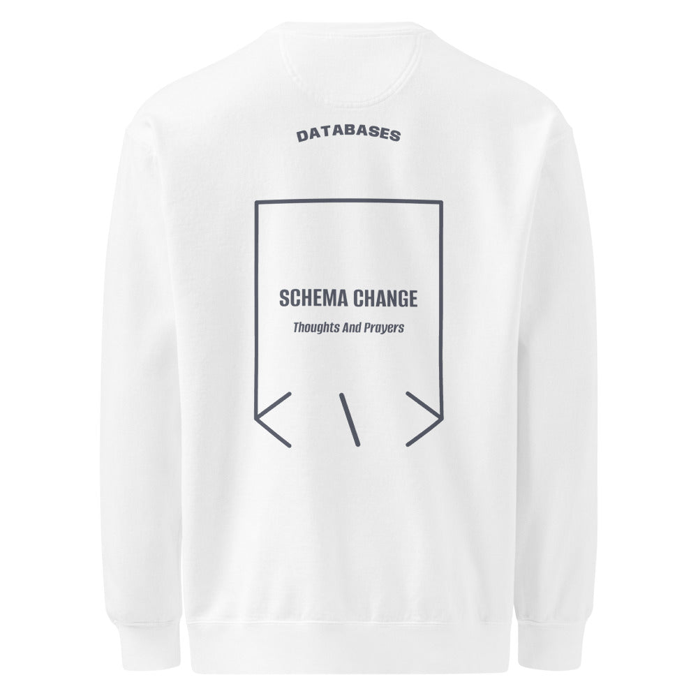 Schema Change — White Denim back mockup