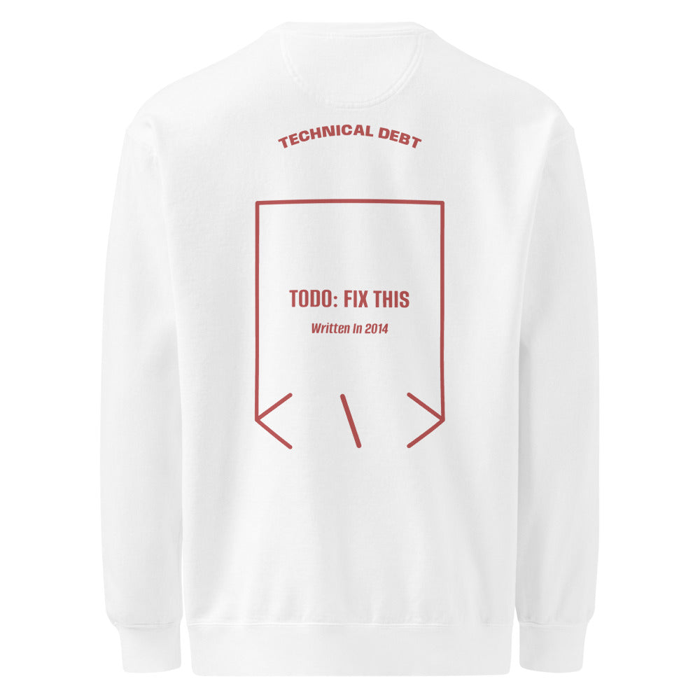 TODO: Fix This — White Crimson back mockup