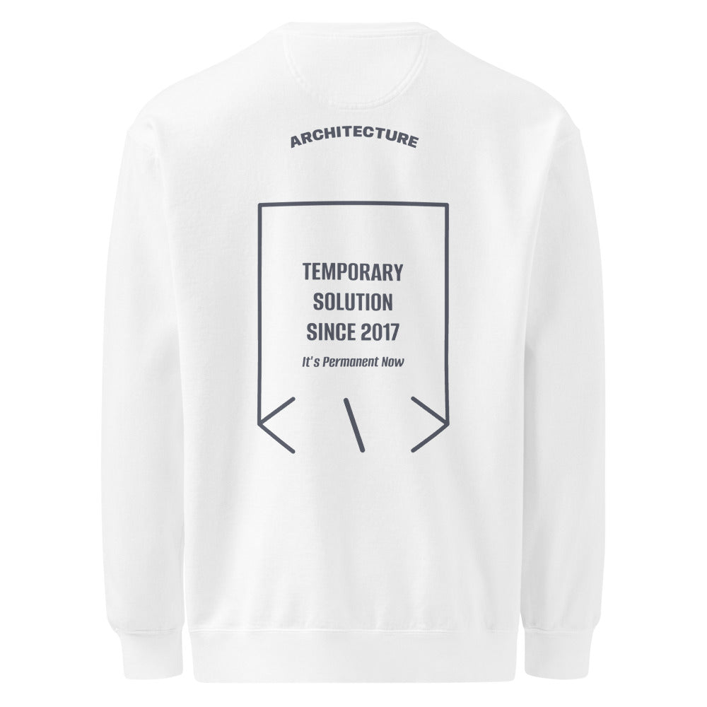 Temporary Solution Since 2017 — White Denim back mockup