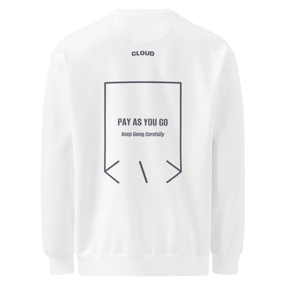 Pay As You Go — White Denim back mockup
