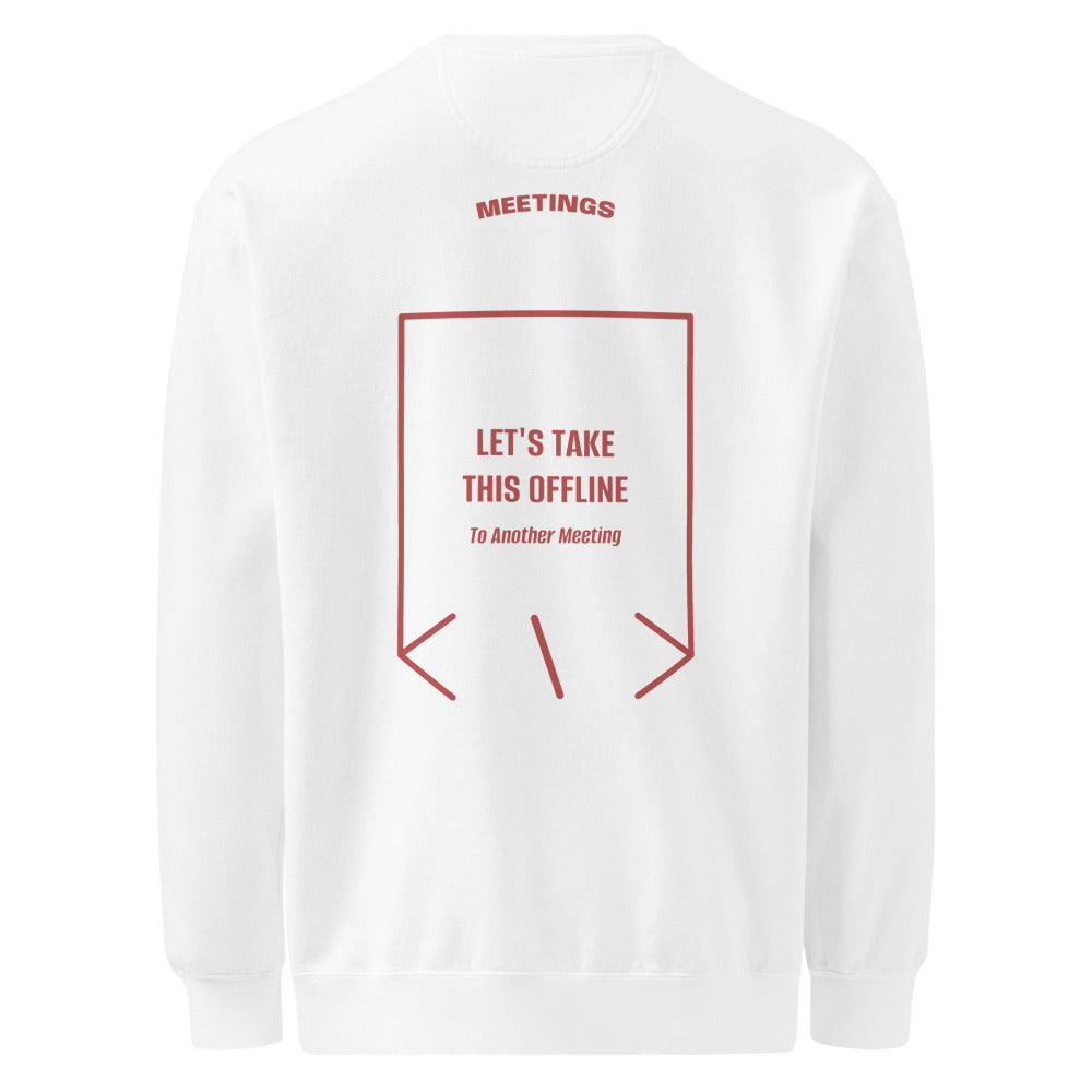 Let's Take This Offline — White Crimson back mockup