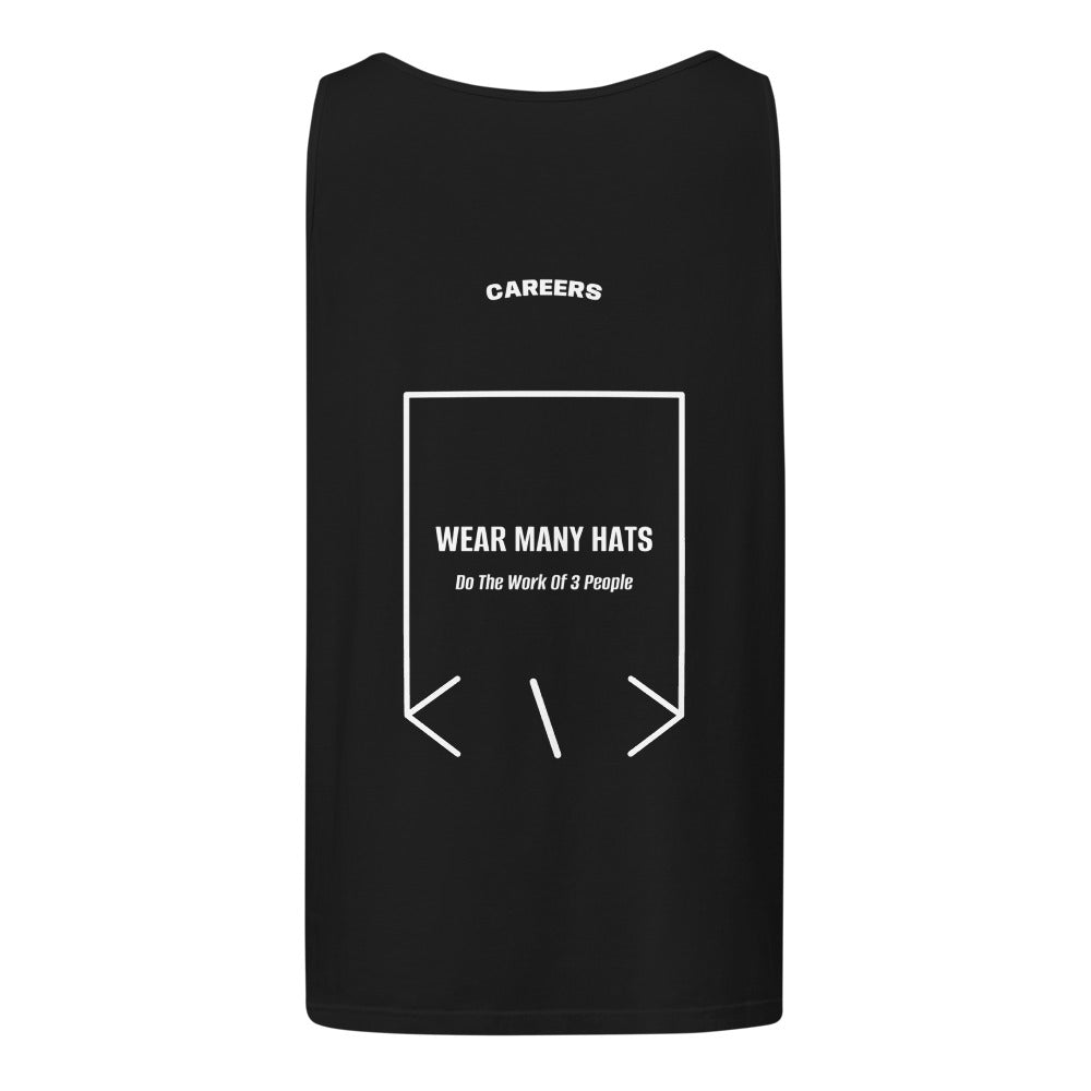 Wear Many Hats — Black White back mockup