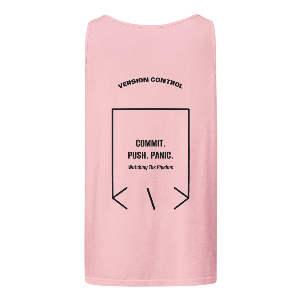 Commit. Push. Panic. — Blossom Black back mockup
