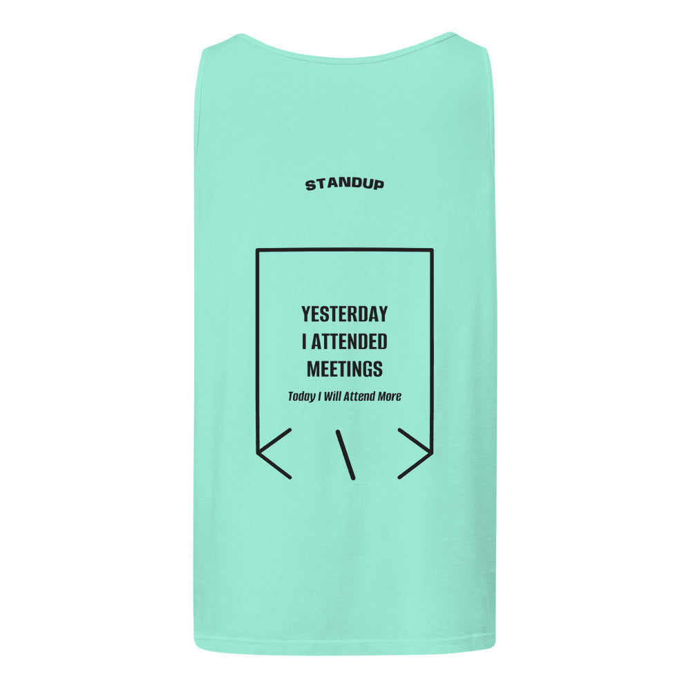 Yesterday I Attended Meetings — Chalky Mint Black back mockup