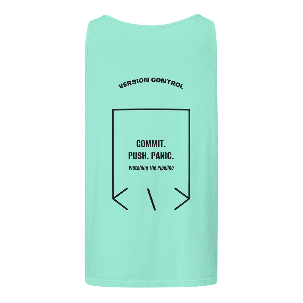 Commit. Push. Panic. — Chalky Mint Black back mockup