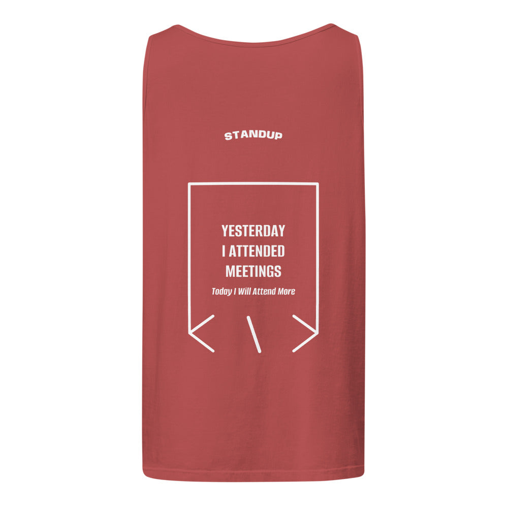Yesterday I Attended Meetings — Crimson White back mockup
