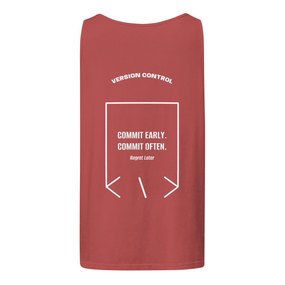 Commit Early. Commit Often. — Crimson White back mockup