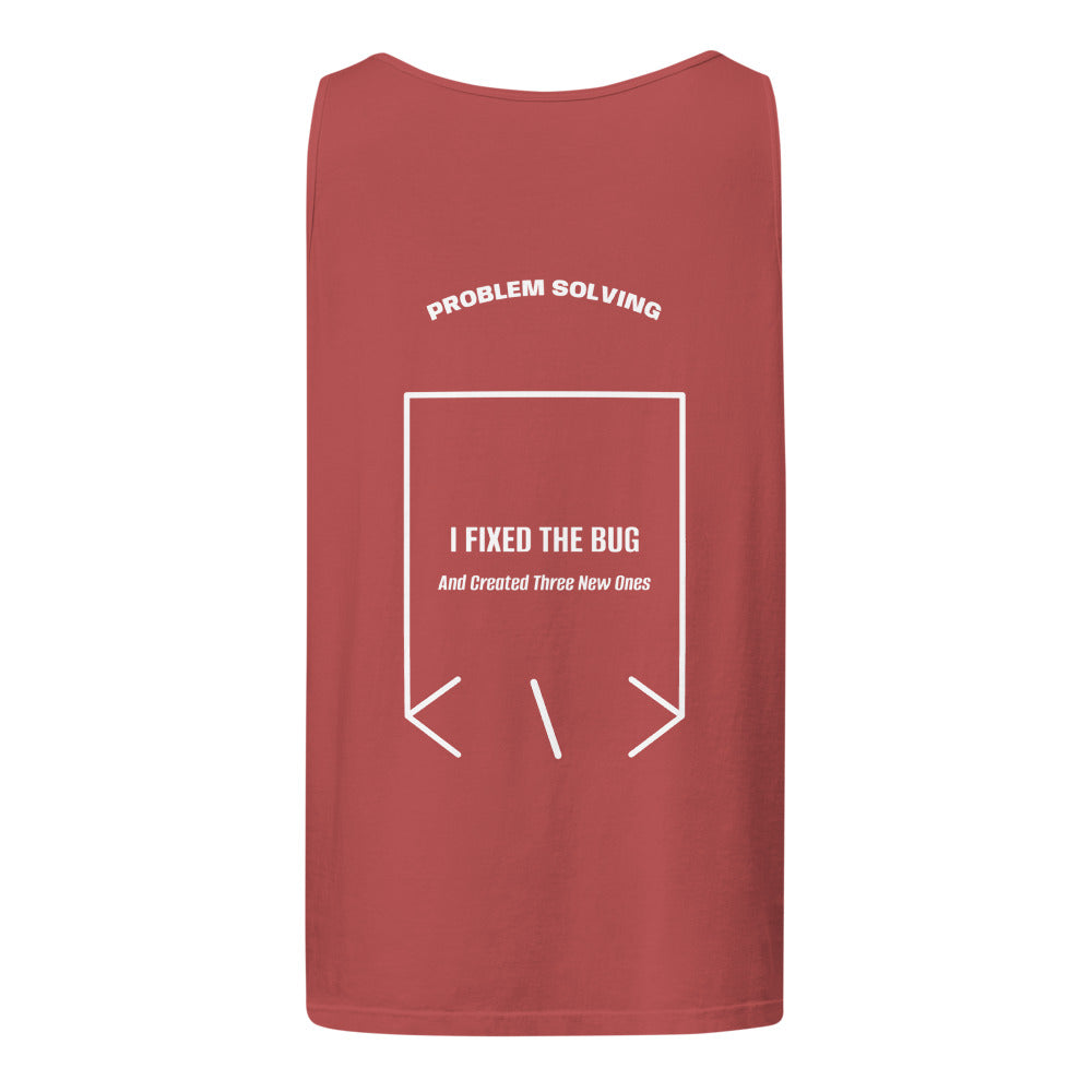 I Fixed The Bug — Crimson White back mockup