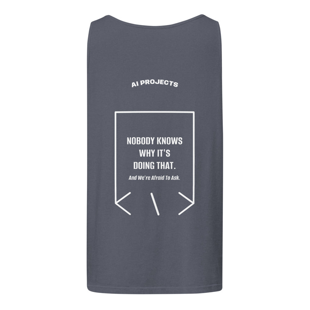Nobody Knows Why It's Doing That. — Denim White back mockup