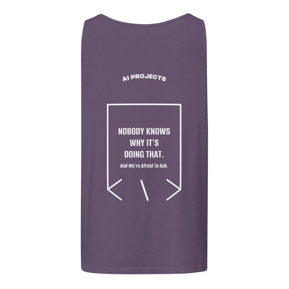 Nobody Knows Why It's Doing That. — Grape White back mockup