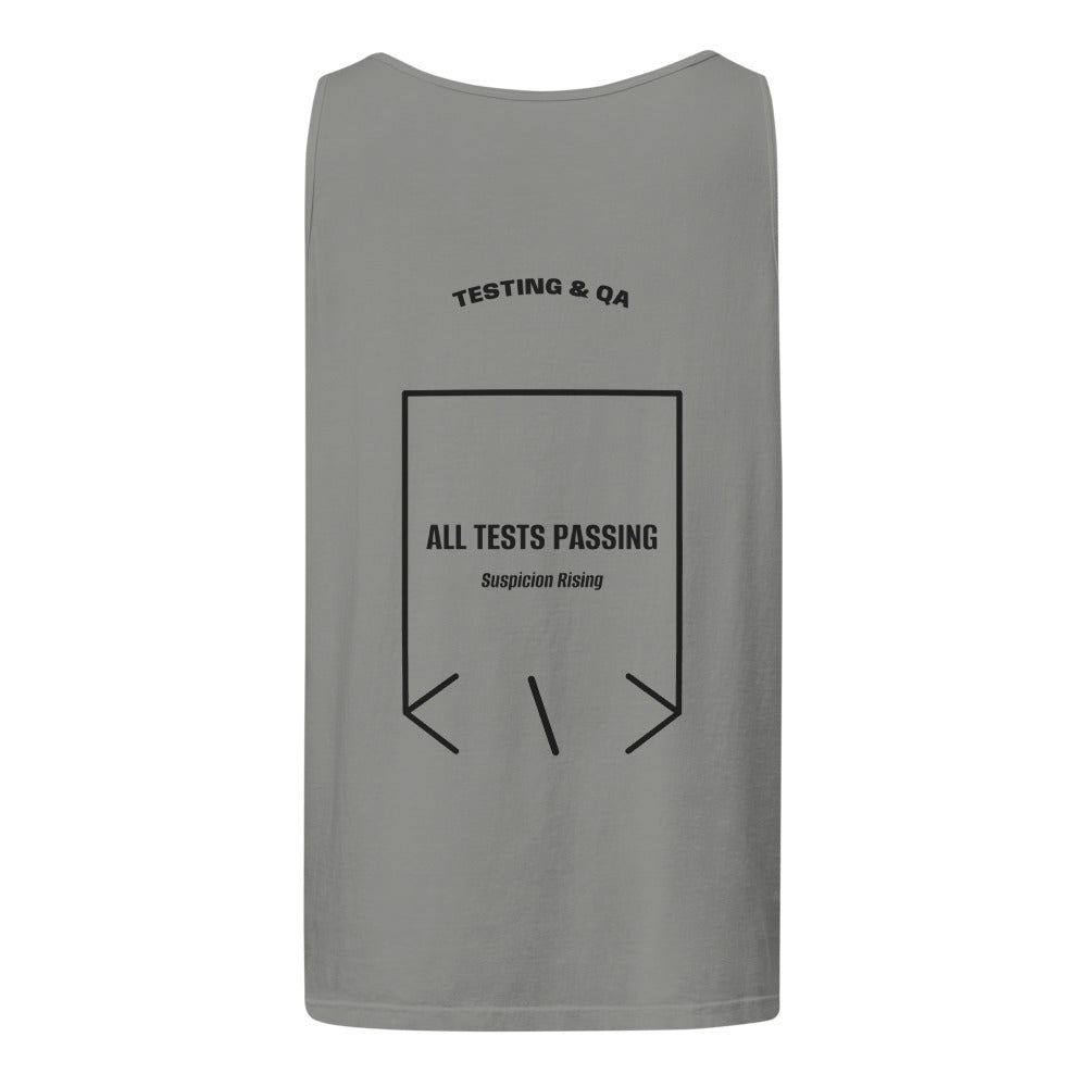 All Tests Passing — Grey Black back mockup