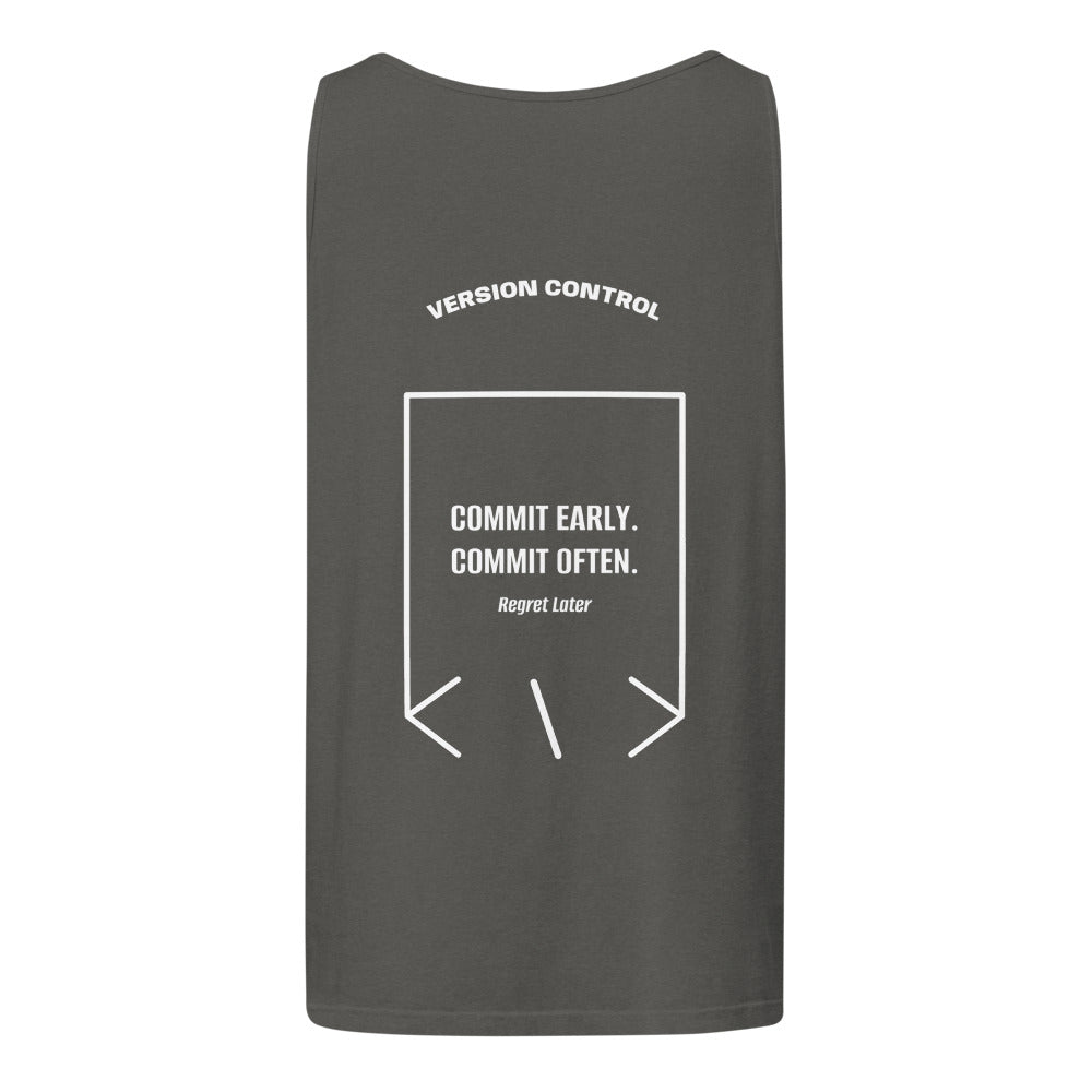 Commit Early. Commit Often. — Pepper White back mockup
