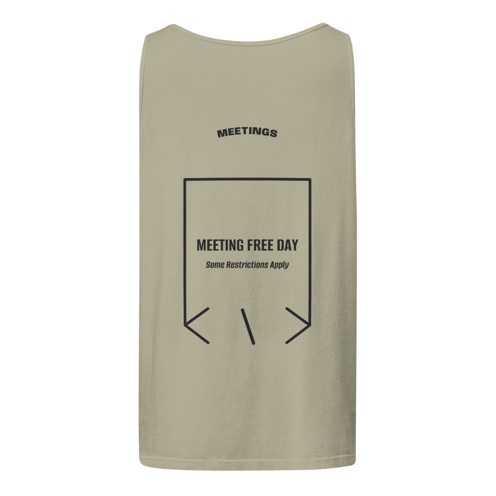 Meeting Free Day — Sandstone Black back mockup