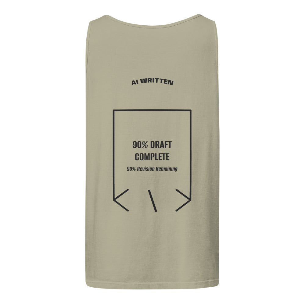 90% Draft Complete — Sandstone Black back mockup