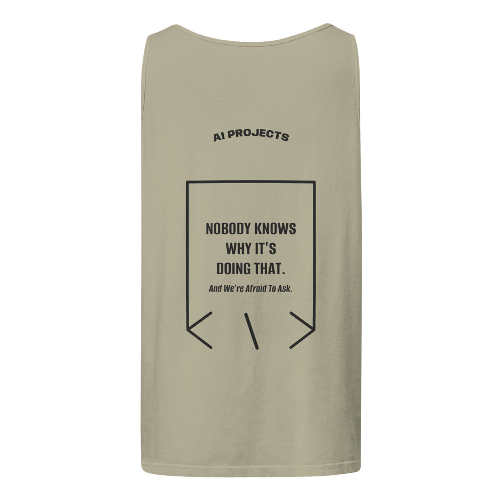 Nobody Knows Why It's Doing That. — Sandstone Black back mockup
