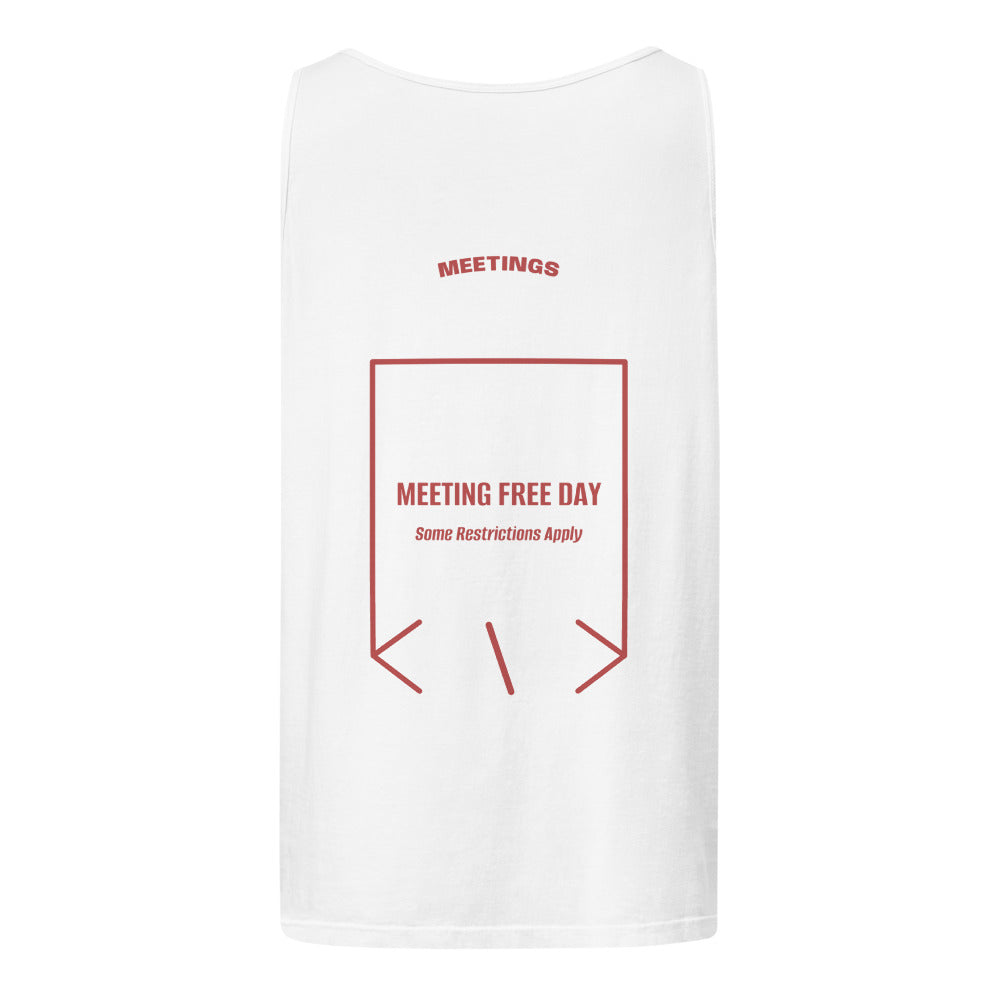 Meeting Free Day — White Crimson back mockup