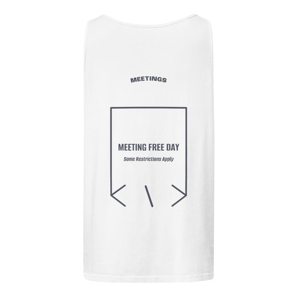 Meeting Free Day — White Denim back mockup