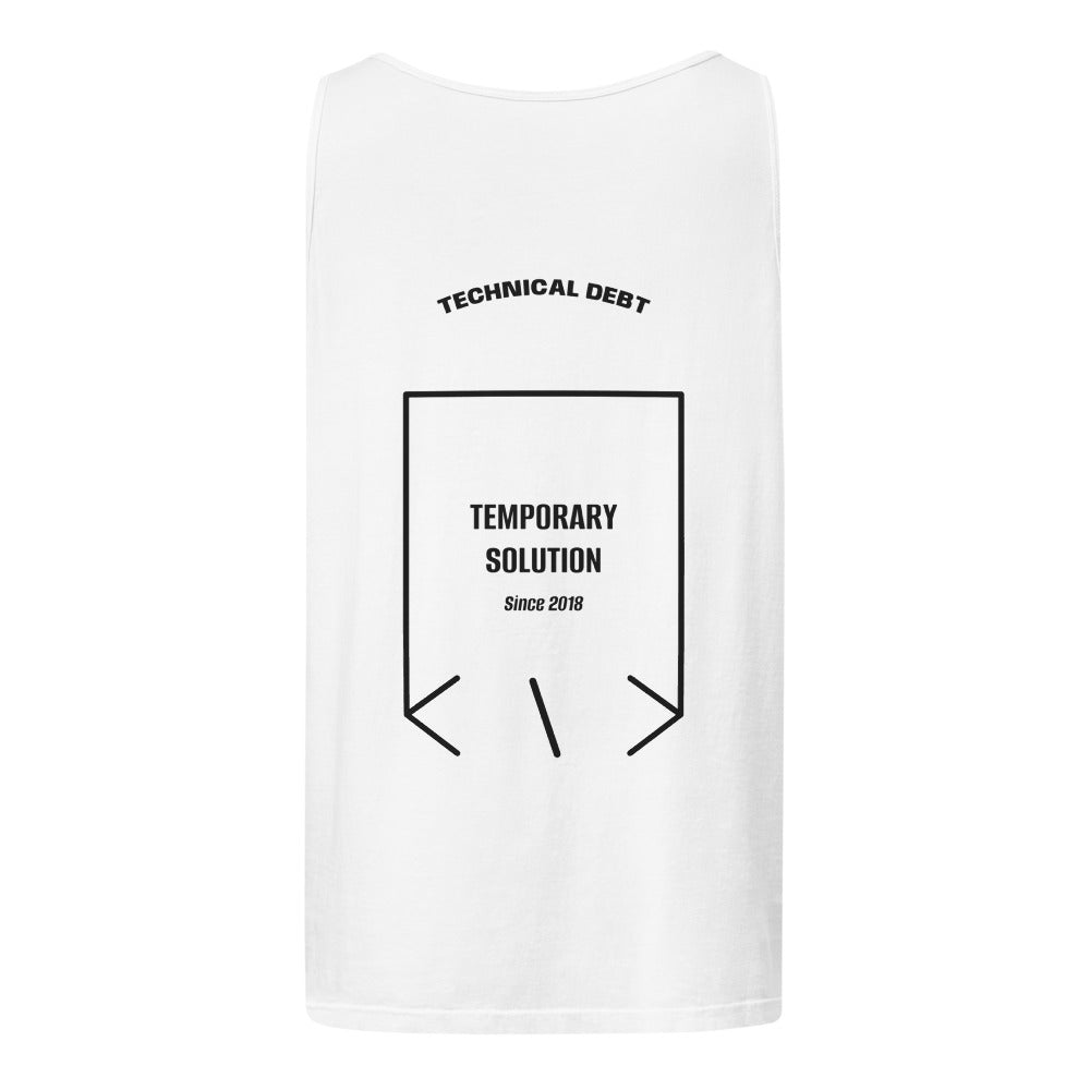 Temporary Solution — White Black back mockup