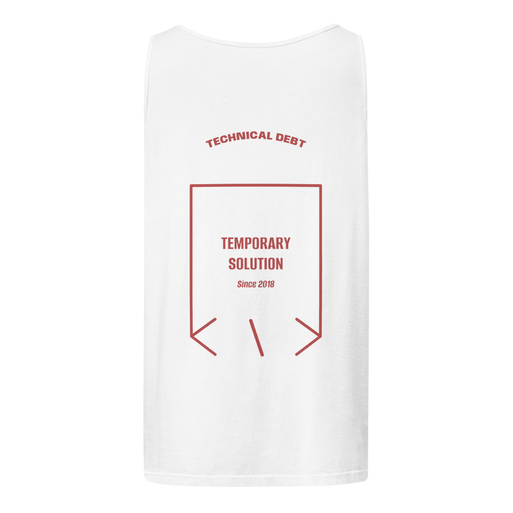 Temporary Solution — White Crimson back mockup