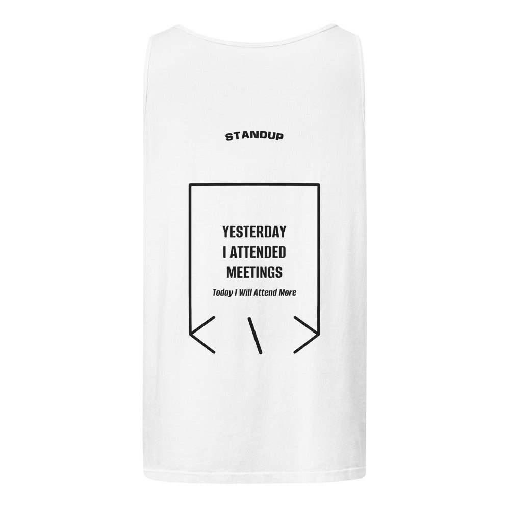 Yesterday I Attended Meetings — White Black back mockup