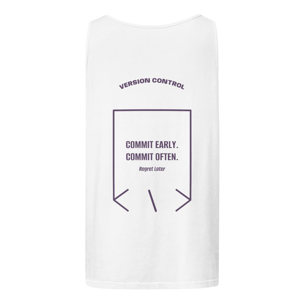 Commit Early. Commit Often. — White Grape back mockup
