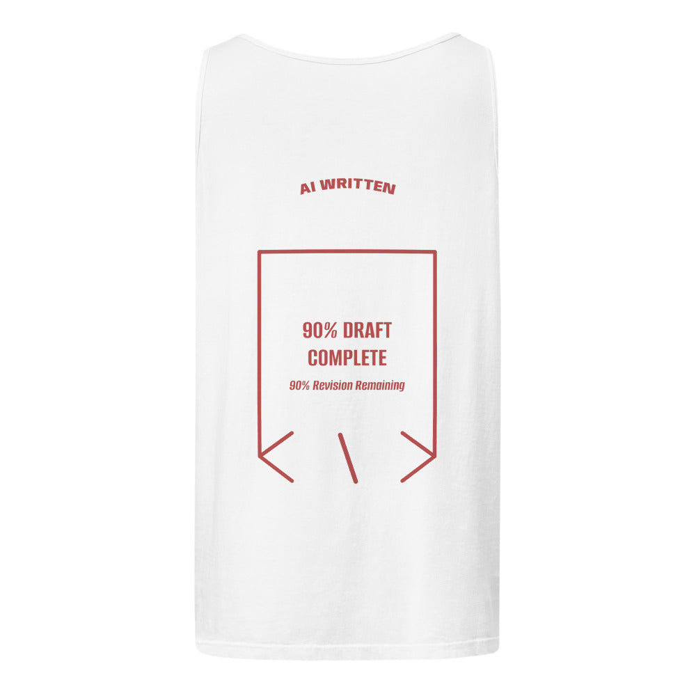 90% Draft Complete — White Crimson back mockup