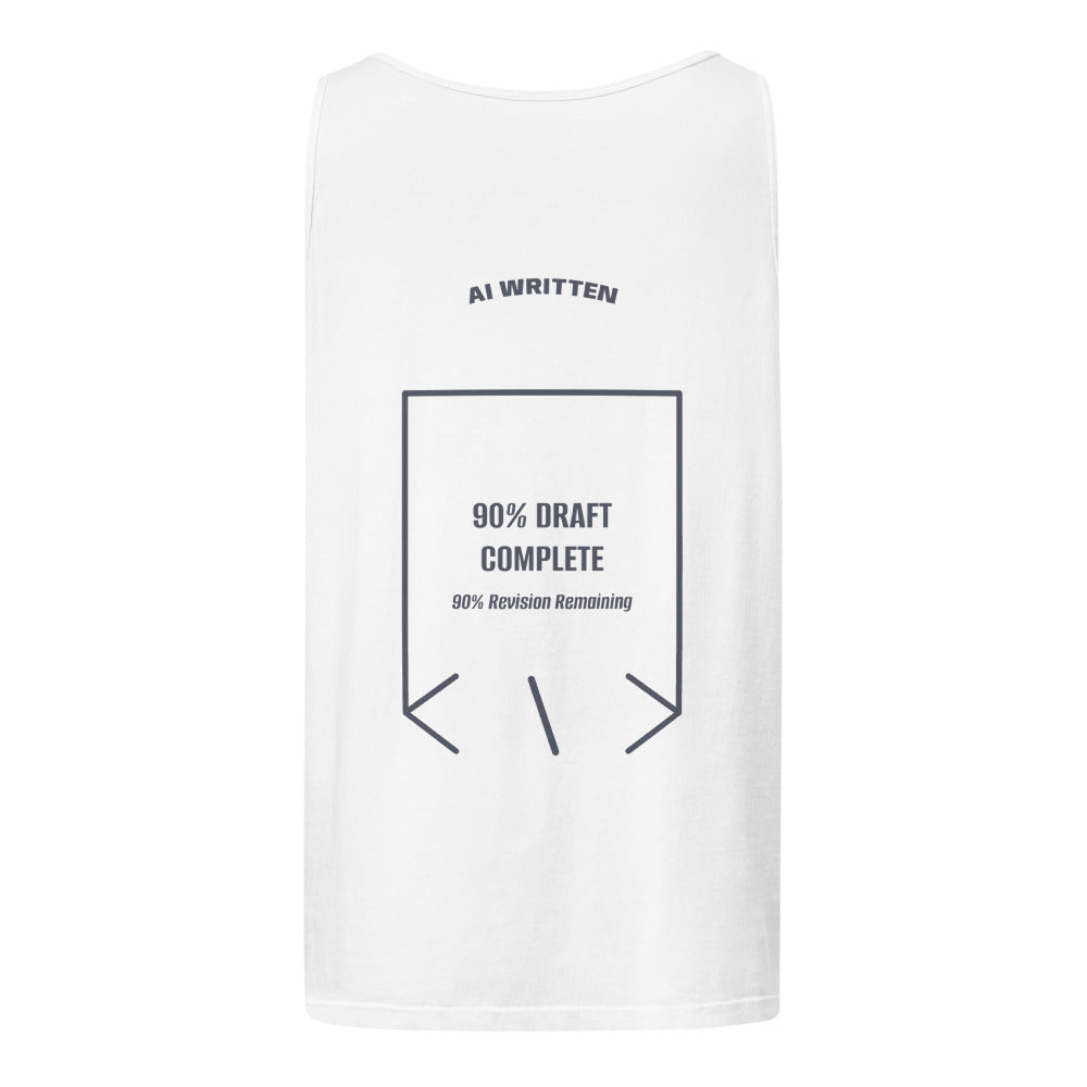 90% Draft Complete — White Denim back mockup