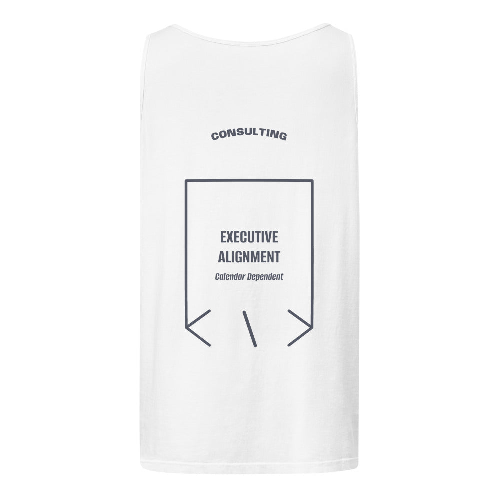 Executive Alignment — White Denim back mockup