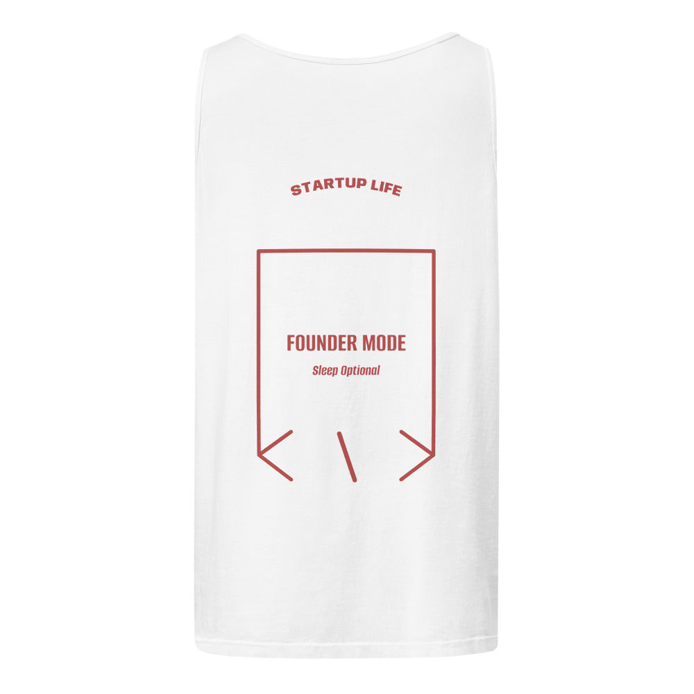 Founder Mode — White Crimson back mockup