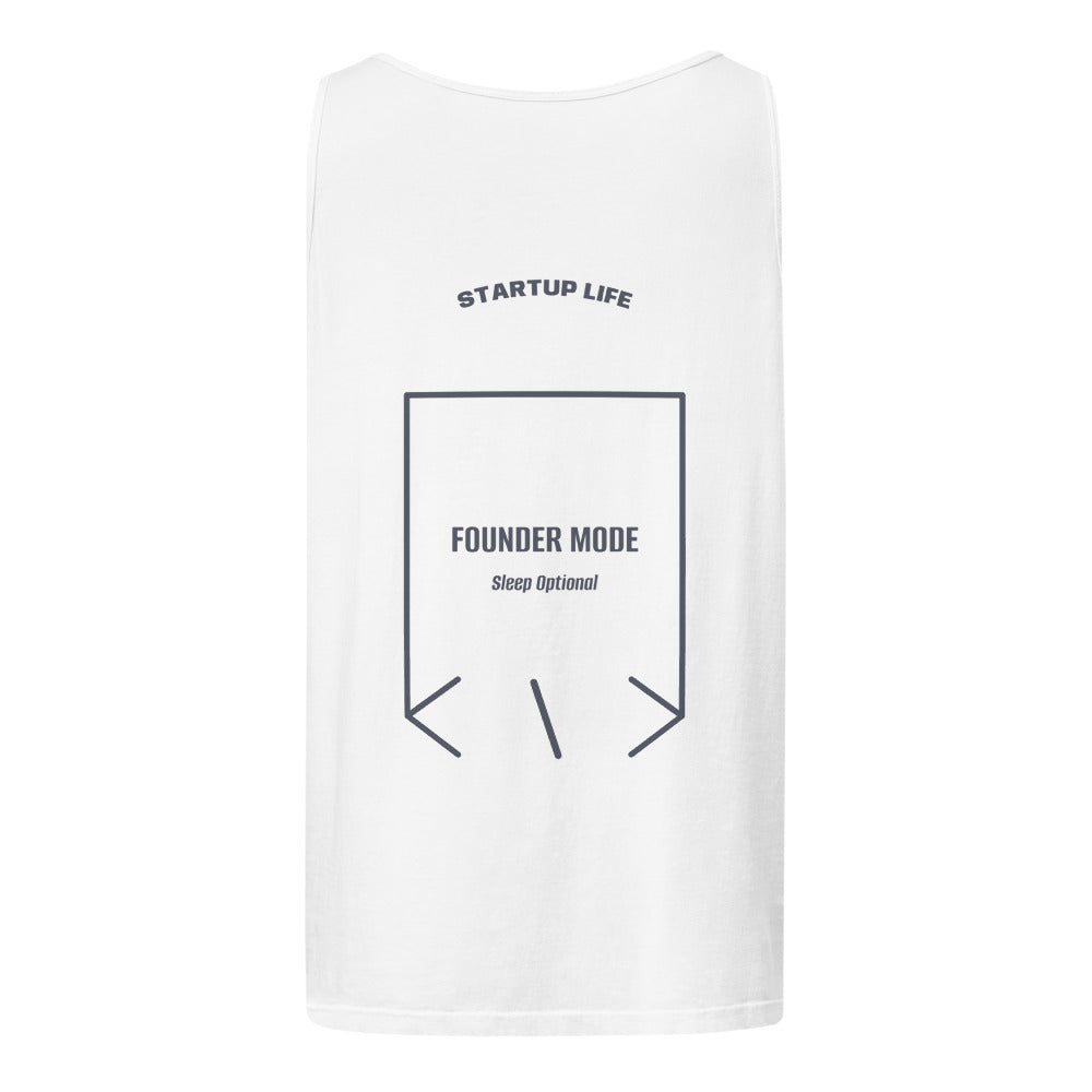 Founder Mode — White Denim back mockup