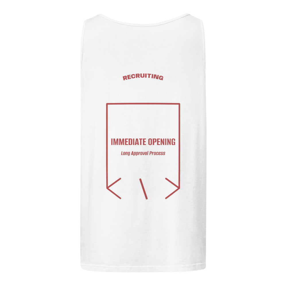 Immediate Opening — White Crimson back mockup