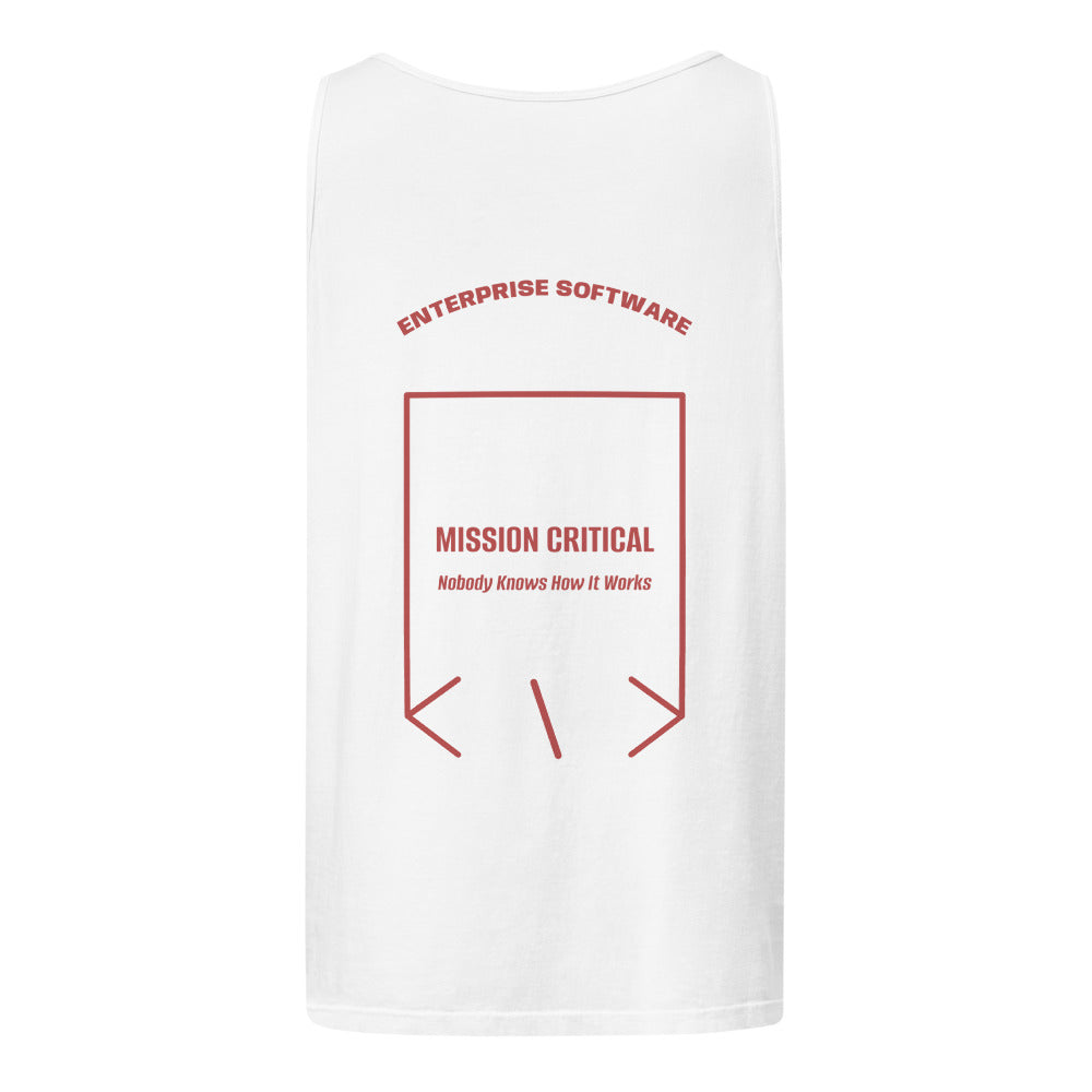 Mission Critical — White Crimson back mockup