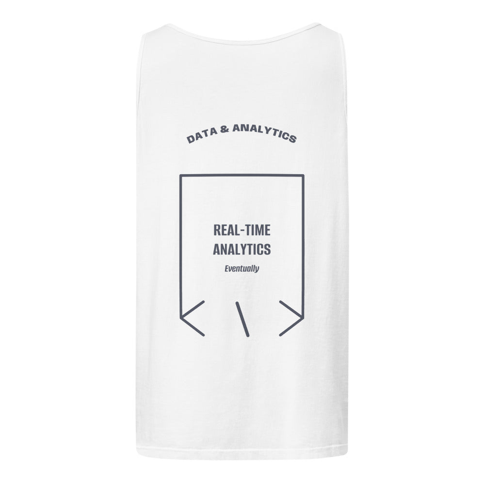 Real-Time Analytics — White Denim back mockup