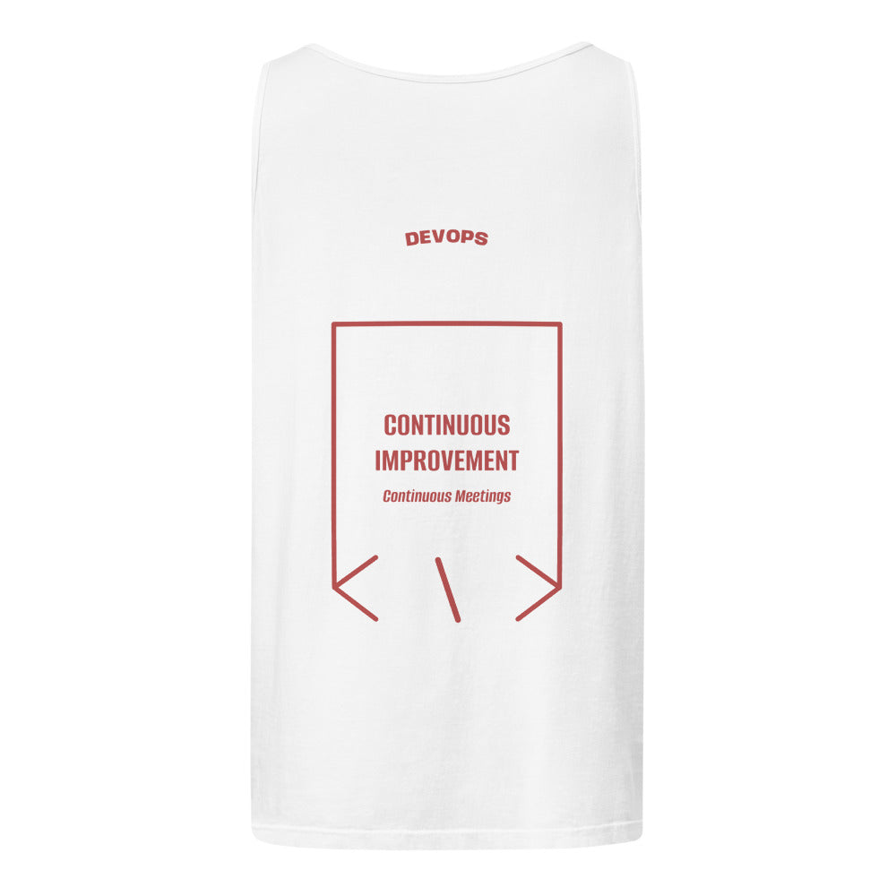 Continuous Improvement — White Crimson back mockup