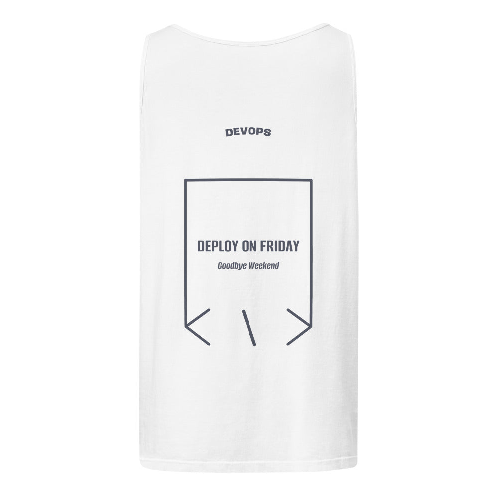 Deploy On Friday — White Denim back mockup