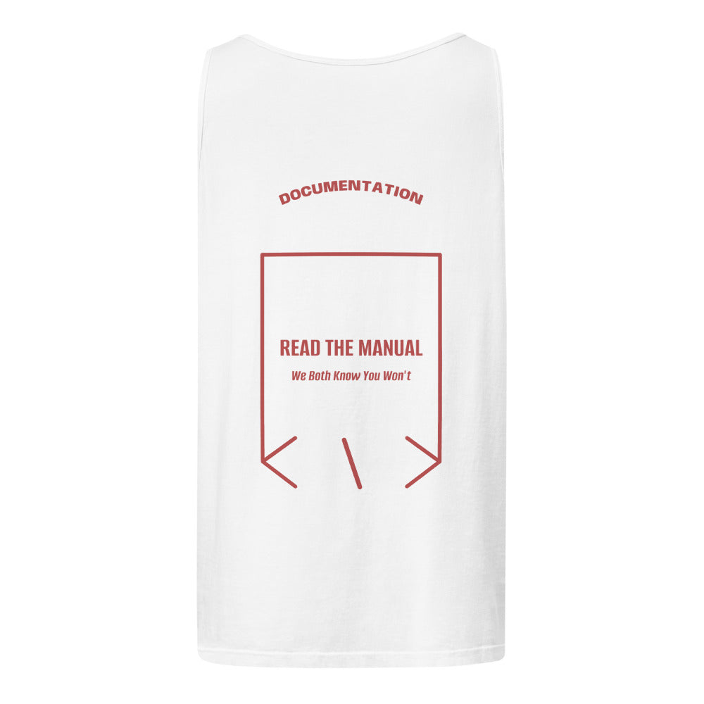 Read The Manual — White Crimson back mockup