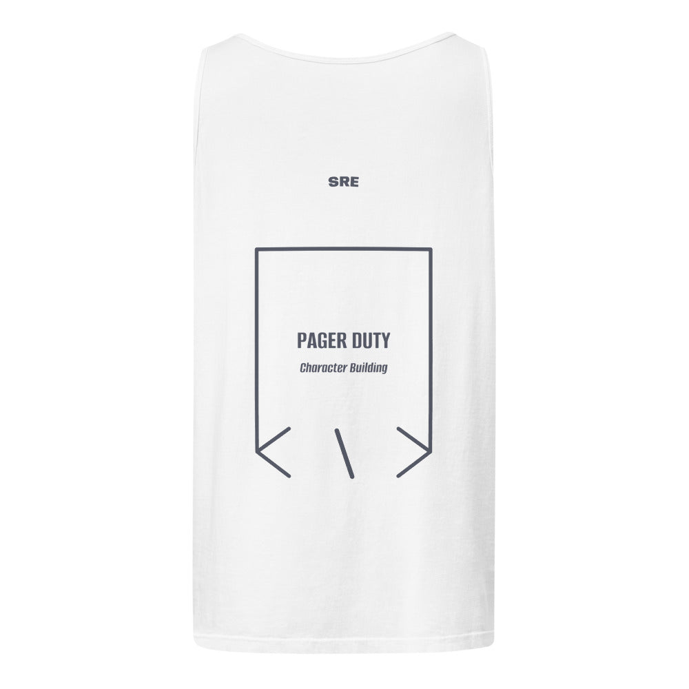 Pager Duty — White Denim back mockup