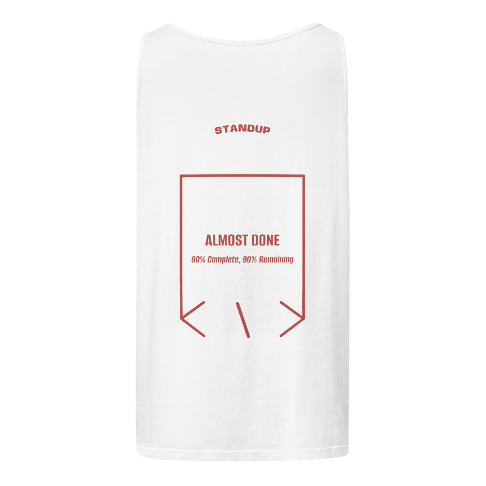 Almost Done — White Crimson back mockup