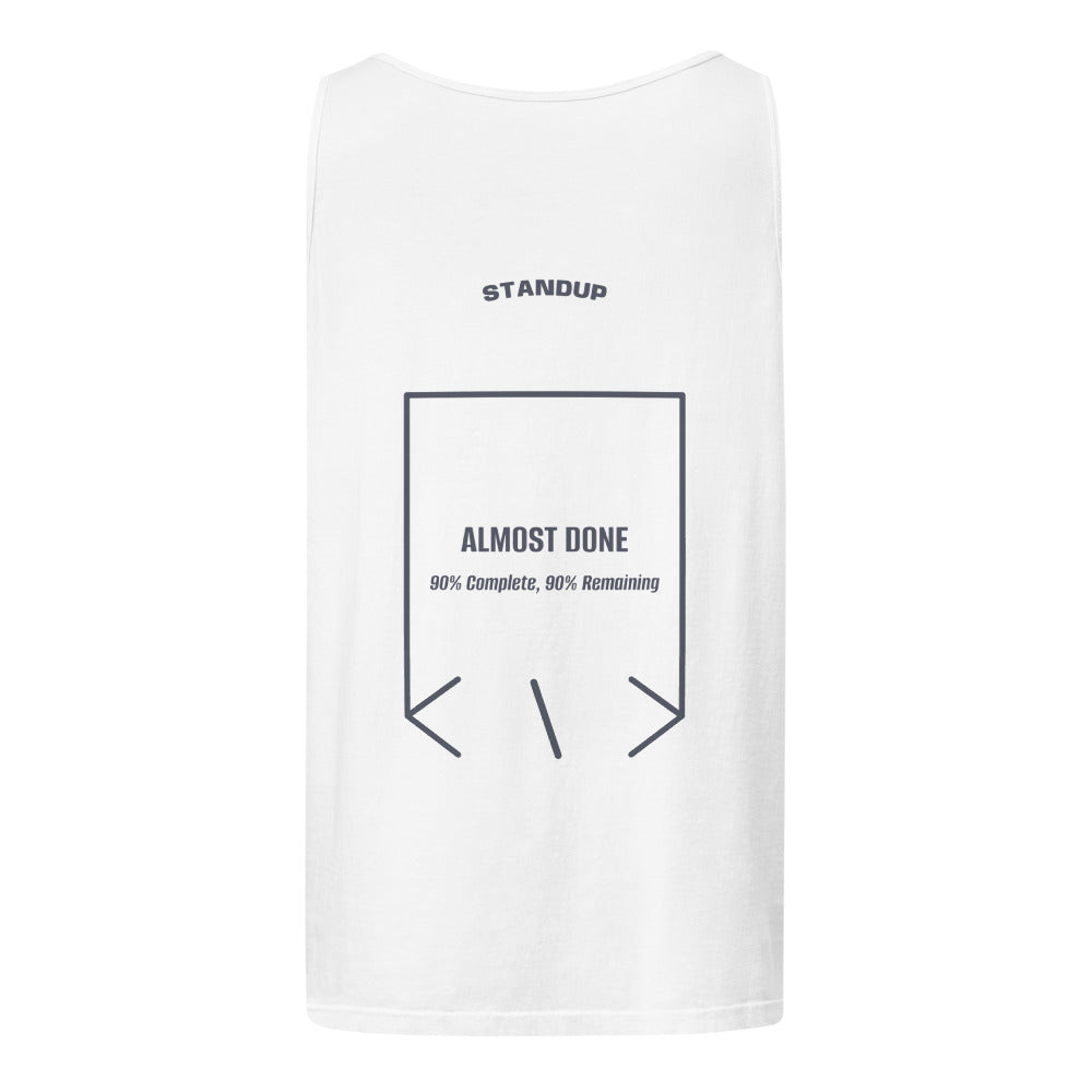 Almost Done — White Denim back mockup