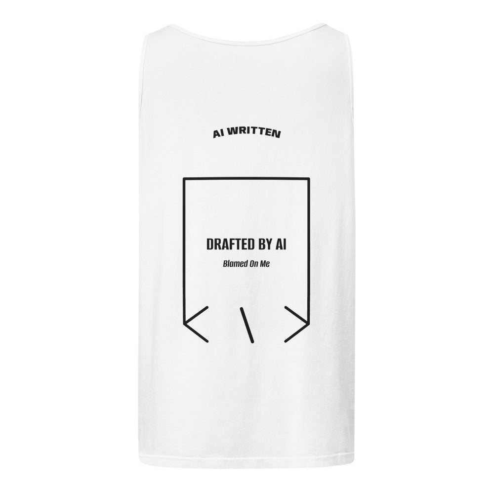 Drafted By AI — White Black back mockup