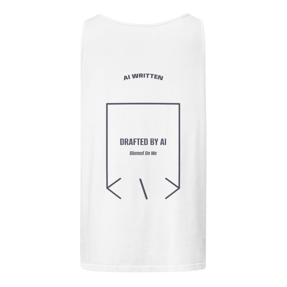 Drafted By AI — White Denim back mockup
