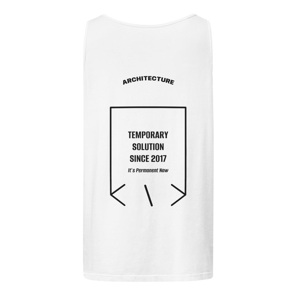 Temporary Solution Since 2017 — White Black back mockup