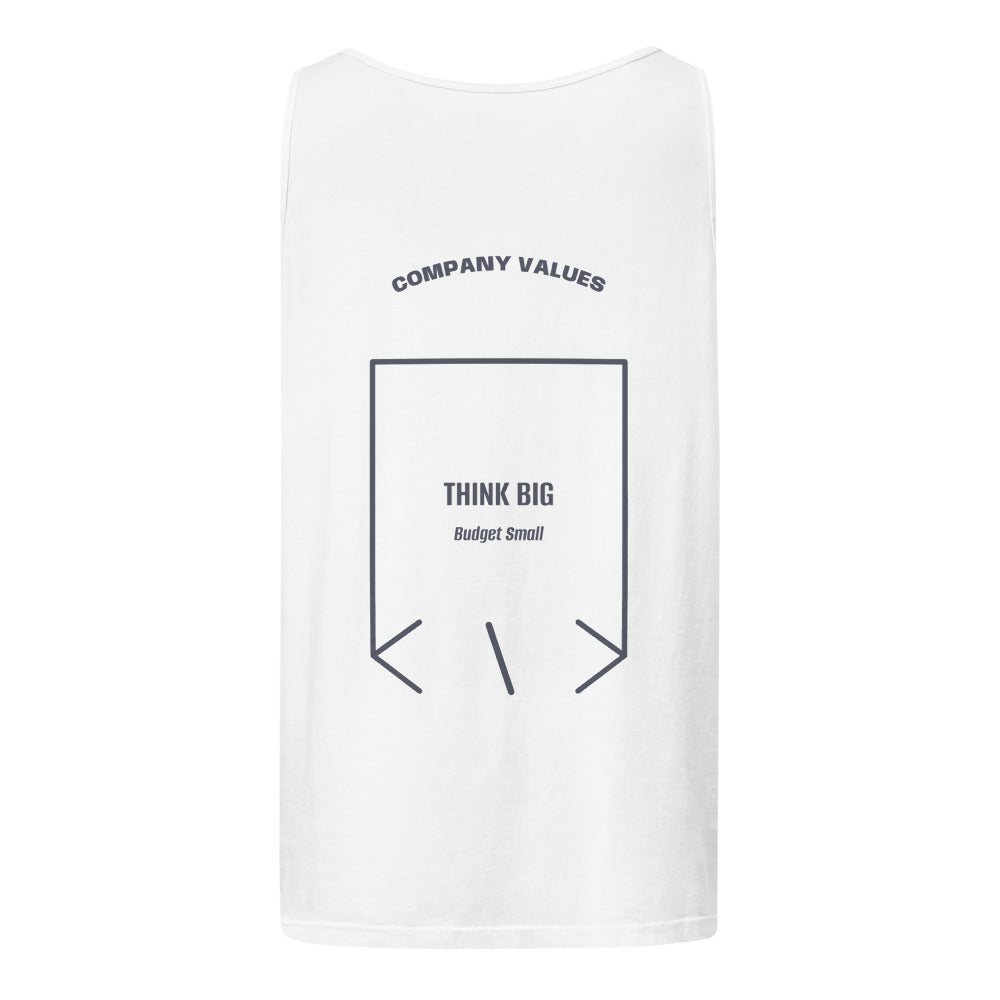 Think Big — White Denim back mockup