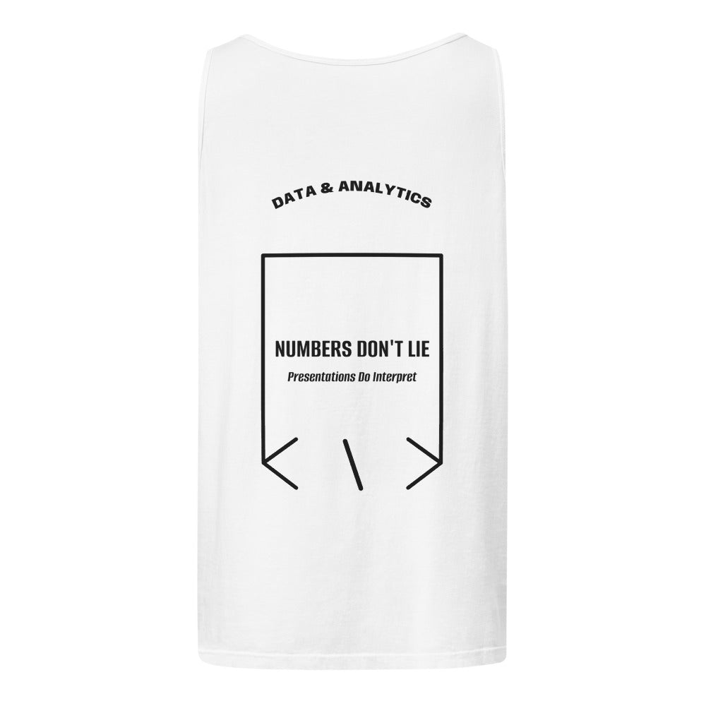 Numbers Don't Lie — White Black back mockup