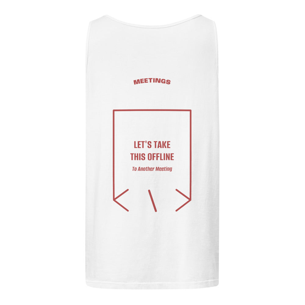 Let's Take This Offline — White Crimson back mockup