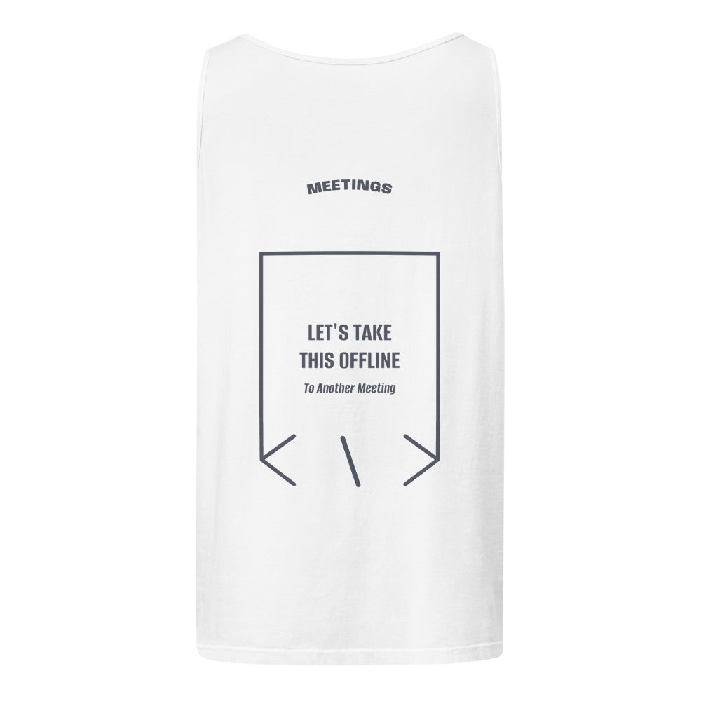Let's Take This Offline — White Denim back mockup